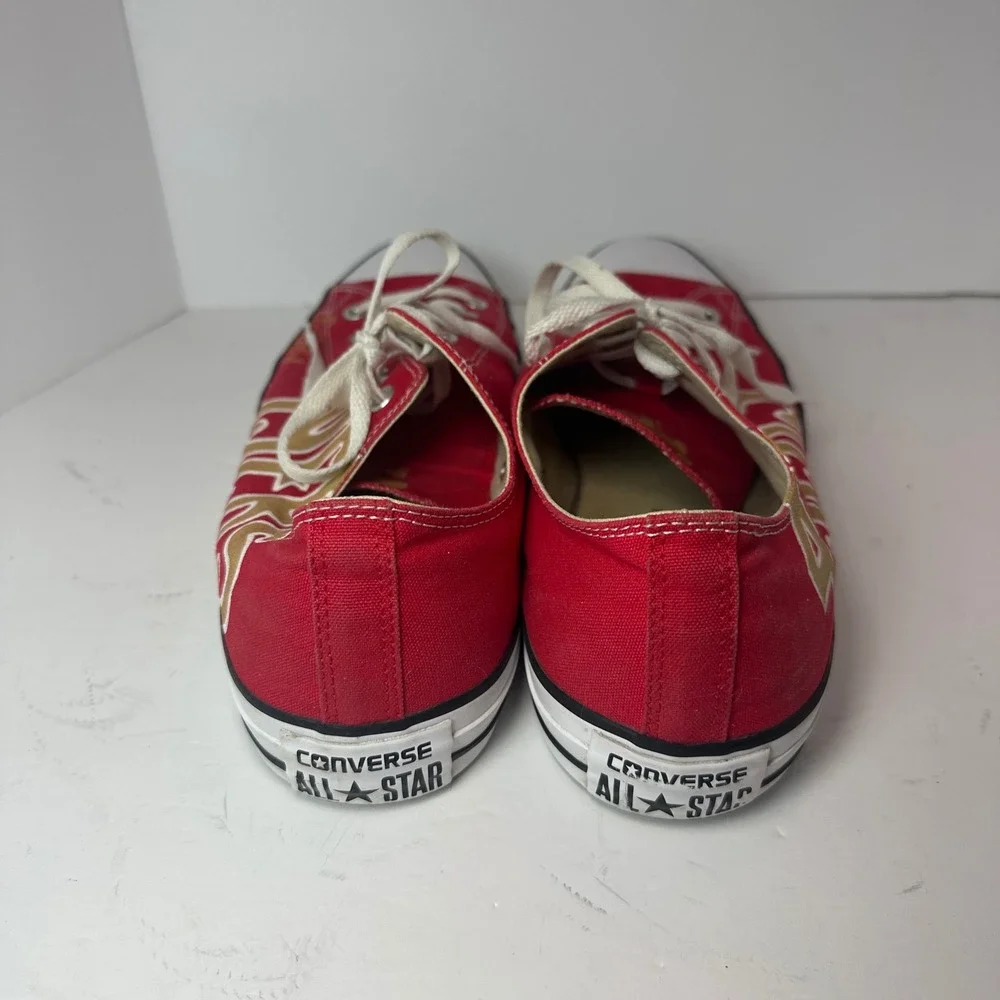 Converse Chuck Taylor All Star Low Top San Francisco 49ers Custom Red Mens Shoes - Picture 7 of 16